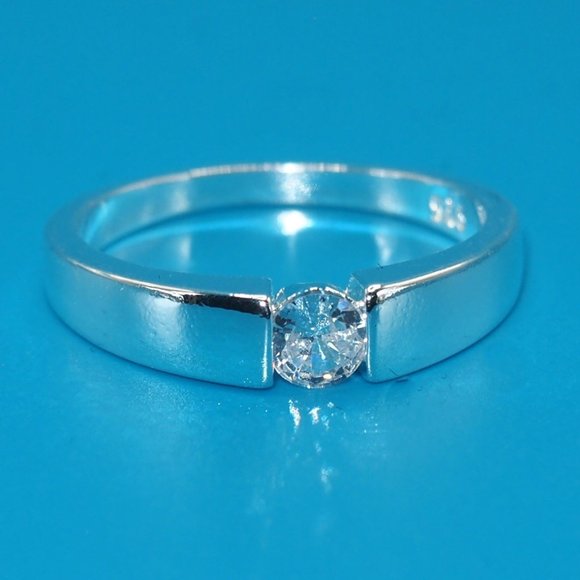 Beautiful Ladies Diamond Tension Ring / Band, .925 Solid Sterling Silver - Picture 11 of 11